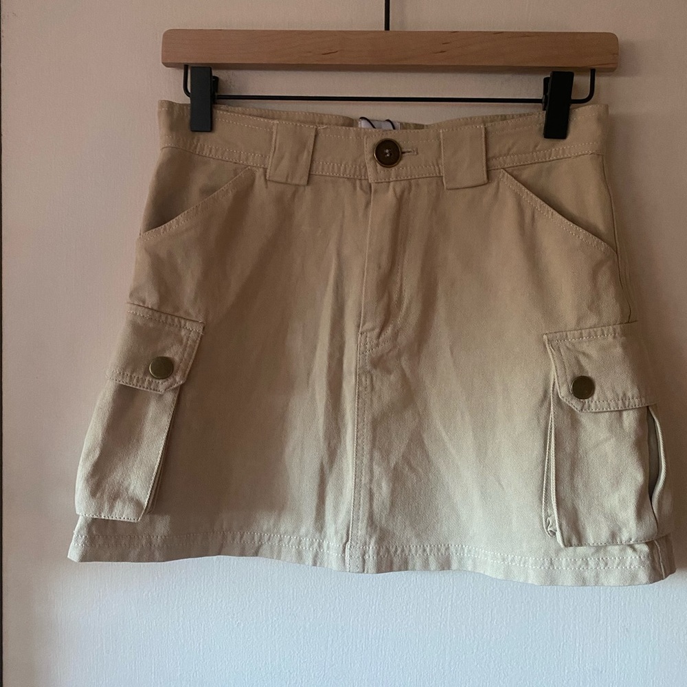 Princess Polly khaki cargo skirt